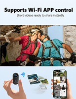 Kamera Aksi Tahan Air 30m Thumb Action Camera 6-axis + EIS WiFi 4K 30fps Sudut Lebar Mini