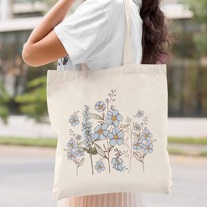 Wholesale <b>Large</b> <b>Canvas</b> Tote <b>Bag</b> with Custom Printed Logo Free Sample-Zipper and Pocket for Convenient Shopping - Product Image 2