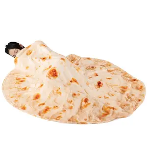 battaniye yetişkin çift Suppliers-2022 komik gıda meksika Burrito yetişkin battaniye özelleştirilmiş taşınabilir bebek kundak börek battaniye çift taraflı krep sıcak yumuşak