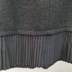 Nuovo <span class=keywords><strong>abito</strong></span> in <span class=keywords><strong>Tweed</strong></span> da donna per la primavera e l'autunno-elegante stile Slim-Fit con girocollo retrò, tinta unita, cintura e cerniera - Product Image 4