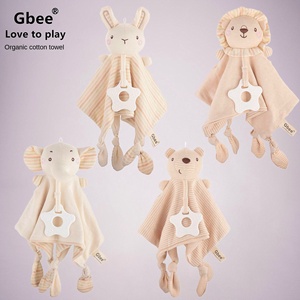 Vente en gros de serviette confort pour bébé en coton biologique, serviette bave pour bébé, hochet pour sucette, poupée nouveau-né, couverture pour bébé Poupée réconfortante - Product Image 4