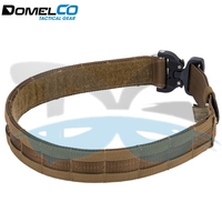 Cinturón Táctico de Seguridad de Lona con Camuflaje Domelco Group, Hebilla de Liberación Rápida, Cómodo, Negro, Poliéster y Nailon, para Trabajo