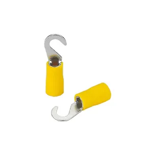 Connecting Hooked Pre-insulated Terminal HV Insulated hook terminals PVC Crimp Non-Insulated Naked Circular Terminals