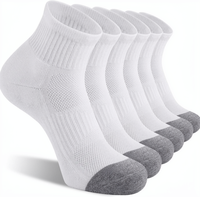 Chaussettes de sport pour hommes, montantes, rembourrées, respirantes, tricotées, pour la course, tailles 7-9/9-12/12-15, support personnalisé, vente en gros par petites lots