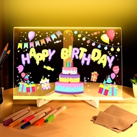 Nouveauté Stylo 3d créatif réinscriptible Cadeau vierge Veilleuse LED DIY avec babillard acrylique Décoration lumineuse de nouveau style
