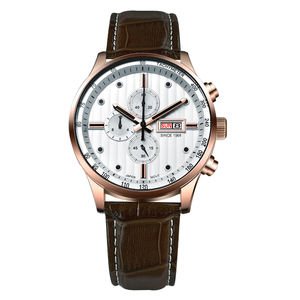 Montres de luxe décontractées pour hommes avec date, grand cadran, chronographe, sport, étanches, pour affaires, analogiques, à <span class=keywords><strong>quartz</strong></span>, montres-bracelets pour hommes - Product Image 2