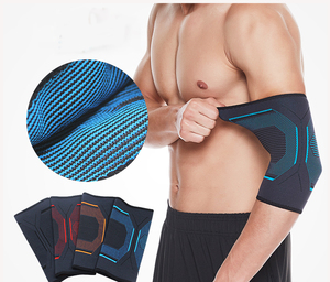 Manchon de compression respirant en néoprène avec logo personnalisé pour le soutien du coude, idéal pour le tennis, le basketball et les sports multiples - Unisexe - Product Image 1