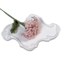 Bouquet de fleurs artificielles en laine d'hortensia, tissées à la main, pour cadeaux d'anniversaire et de Noël, fleurs séchées au crochet, vente en gros florale