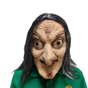 Máscara de bruja de Halloween con pelo largo, talla única, accesorio de disfraz para casa embrujada, escape room, escena de miedo - Product Image 2
