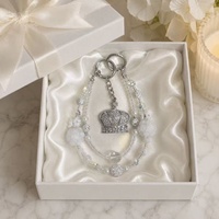 Pendentif de luxe en strass en forme de couronne royale, accessoires de perles de cristal pour la fabrication de bijoux, chaînes de téléphone DIY et sacs, vente en gros