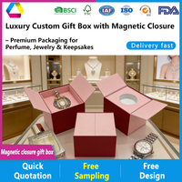 Boîte Cadeau de Luxe Certifiée Écologique Recyclable pour Parfum, Emballage Rigide en Papier avec Insert Personnalisé pour Bouteilles de Parfum, Saint-Valentin UV