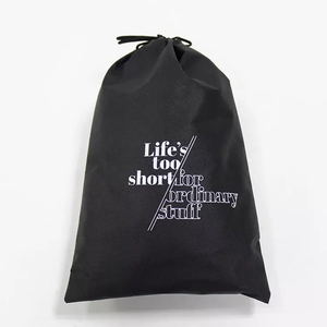 Bolsa Promocional Negra de Tela No Tejida con Cordón para Deporte, Mochila con Logotipo, Cuerda de PP Ecológica, Bolsa Grande para Regalo, Plegable - Product Image 2