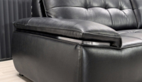 Ensemble de canapés en cuir rembourrés, confortables et inclinables, avec dossier haut, pour salon et usage domestique