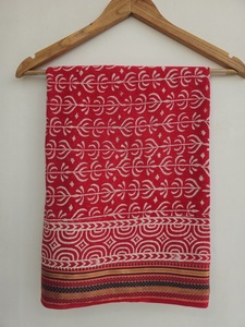 Paréo Sarong en Coton Imprimé à la Main de Qualité Supérieure, Écharpe Florale, Stole et Dupatta Doux, Légers et Écologiques pour la Plage - Product Image 3
