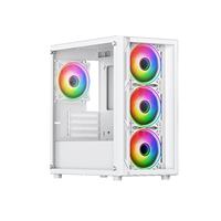 Casing komputer PC untuk Desktop, Casing PC HD USB 3.0 kaca Tempered, Casing game PC untuk Desktop