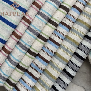 Tissu en polyester rayé HAPPEAK, tissu ajouré en pointelle <span class=keywords><strong>de</strong></span> qualité supérieure pour vêtements pour enfants durables - Product Image 2