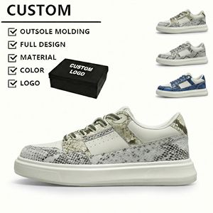 Zapatillas Casuales con Diseño de Serpiente Personalizado, Ligeras, con Suela Gruesa, de Cuero Sintético, <span class=keywords><strong>para</strong></span> Hombre - Product Image 1