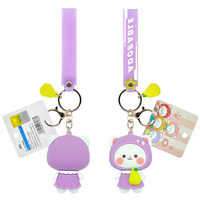 En gros Porte-clés Chat Fruité, Poupée en Peluche Mignonne, Breloque de Sac, Ensemble de Pendentifs Couple Animaux de Dessin Animé, Cadeau Kawaii pour Sac à Dos