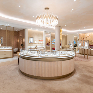 Vetrina Espositiva per Orologi Antichi Personalizzata ed Elegante con Banco Gioielli di Boutique, Armadietto per Orologi, Ristrutturazione Completa del Negozio, Design d'Interni - Product Image 3