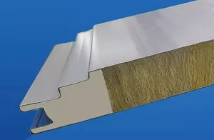 Hot Selling Prefabricated Polyurethane Sandwich Panels In China Rock Wool For Fire Prevention And Insulation