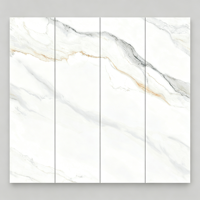 Revêtement mural intérieur en porcelaine 800x2600 9mm Blanc ordinaire brillant Grade AB Salon Hall Étanche Écologique Effet brique