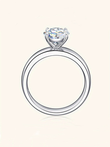 Bagues de Mariage et de Fiançailles en Argent Sterling Style <span class=keywords><strong>Luxe</strong></span> pour Hommes et Femmes avec Diamant et Moissanite, Bijoux de Mariage - Product Image 5