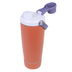 Botella de Agua Aislada de Acero Inoxidable de 20oz, Portátil, a Prueba de Fugas, con <span class=keywords><strong>Compartimento</strong></span> para Polvo, Asa de Transporte, Vaso Mezclador para Gimnasio, Venta al Por Mayor - Product Image 5