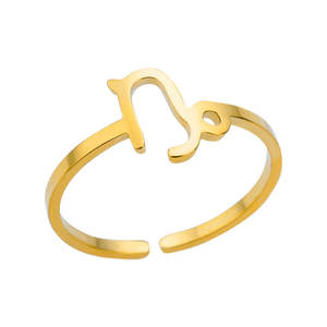 Anelli Zodiacali Semplici Aperti Regolabili in Acciaio Inossidabile Unisex, Anelli Leggeri per Nuoto - Product Image 5