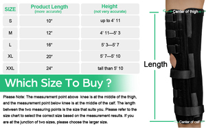 Attelle de fixation <span class=keywords><strong>externe</strong></span> médicale orthopédique Kangda pour immobilisation du genou Attelle de genou 3 panneaux avec rembourrage interne en éponge - Product Image 6