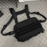 Sac de poitrine léger de survie en plein air avec fermeture éclair, pochette Molle, sacoche utilitaire en nylon durable, sacoche de chasse, gilet tactique