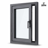 Fenêtre à battant horizontale moderne haut de gamme en aluminium, série 92, à économie d'énergie, pour chambre et salon