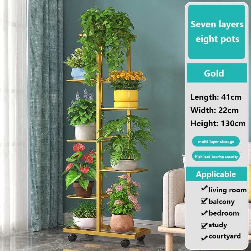 Sept couches dorées et huit roues