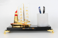 Organisateur de bureau réglable Art Déco en métal et bois, support de rangement multifonctionnel pour stylos et fournitures de bureau