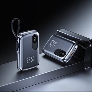 Chargeur portable personnalisé avec logo, 10000 mAh, 20000 mAh, sortie USB Type C, charge rapide 22,5 W, batterie externe avec câble intégré - Product Image 5