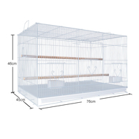 Usine En Gros Turquie Blanc Perroquet Cheep Amour Pliable Cage De Transport D'oiseaux En Métal Fil De Fer Grand Perroquet Cages D'élevage