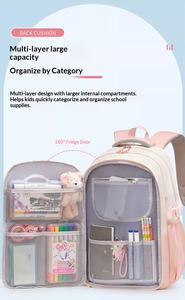 Sac à dos de dessin animé pour filles, sac à dos mignon de grande capacité, sac à dos polyvalent pour les élèves du primaire - Product Image 3