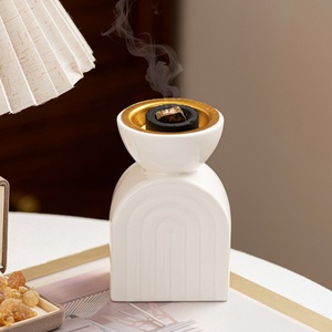 Bruciatore di Aromi Moderno Minimalista Nero e Bianco ad Arco, Incensiere Portatile per Festival Mediorientali e Arabi - Product Image 3