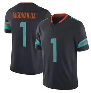Nueva Camiseta del Equipo de Miami 2025, Camiseta de Fútbol Americano con Logotipo Cosido y Bordado, Camiseta Personalizada de Fútbol Americano con Logotipo - Product Image 4