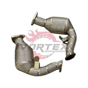 Tubo de Escape de Alto Flujo Vortex de Acero Inoxidable 304 para Audi S4 S5 Q5 SQ5 B8/B8.5 2.0T EA888 2009-2017, Acabado Pulido Espejo - Product Image 2
