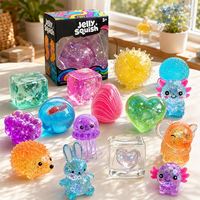 TOYSRUNNER Mini Figurines Anti-Stress en Peluche Scintillantes, Cube Animal Rempli, Balle à Bulles à Presser, Jouet Unisexe pour Récompenses Scolaires et Sacs Cadeaux