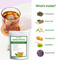 OEM pribadi kustom kesehatan organik Kudzu akar Dandelion bantuan mabuk teh Oolong