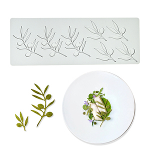 Olive Leaf Branch <b>Silicone</b> Lace Mat Chocolate Cake Decorating Mold DIY Fondant Baking <b>Tool</b> For Pastry Plating - Product Image 1