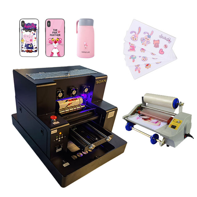 Start from Scratch A3 UV Inkjet DTF Flatbed printer with L805 Print Head for Keychain Golf Ball Phone Case Badge Glass Pen