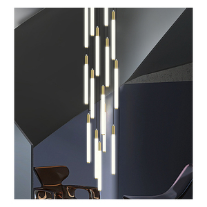 LED modernes hall d'hôtel lustres design moderne villas escalier en colimaçon éclairage décoratif aérien lustres personnalisés - Product Image 6
