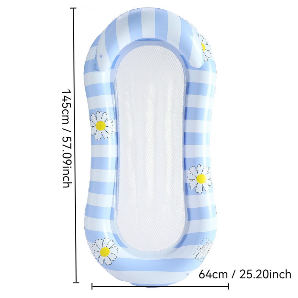 Sillón de descanso con margaritas a rayas azules - embolsado