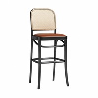 Chaise de bar en rotin en gros avec structure en fer, siège tressé nordique, tabouret de comptoir pour café, restaurant, bistrot, pub