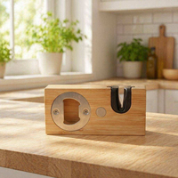 Ouvre-bouteille moderne en bambou pour vin et bière, composants en acier inoxydable, couleur naturelle, outil de cuisine durable pour les fêtes, personnalisable