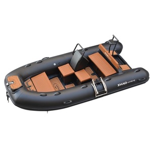 Bote RIB Deportivo de 3.9m (13 pies) con Consola Central, Casco de Aluminio, Bote Inflable Rígido para Ocio Familiar y Pesca - Product Image 1