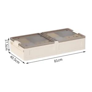 HAIXIN Under-bed Foldable Clothes Storage Bin Stackable Blanket Storage Containers With Lids Wheels
