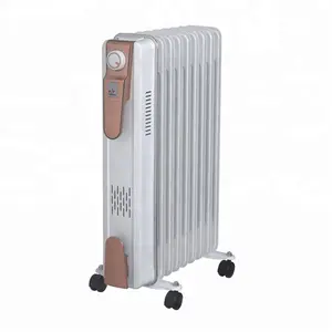 Adjustable thermostat control electric oil filled radiator heater